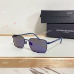 Best Copy Porsche-Design P8973 Rectangular Sunglasses Blue Titanium frame